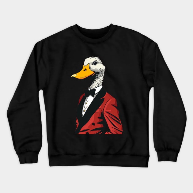 genletman duck Crewneck Sweatshirt by dorapeterx